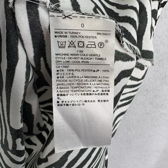 Banana Republic Women’s Size 0 Zebra Animal Print Cowl Neck Slip‎ Shift Dress - Picture 6 of 6